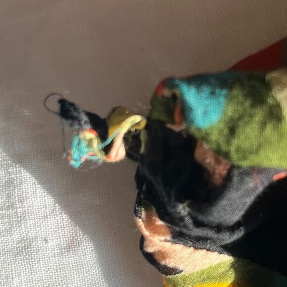 French Connection peplum blouse sheer 4 silk cotton floral black - Picture 9 of 9